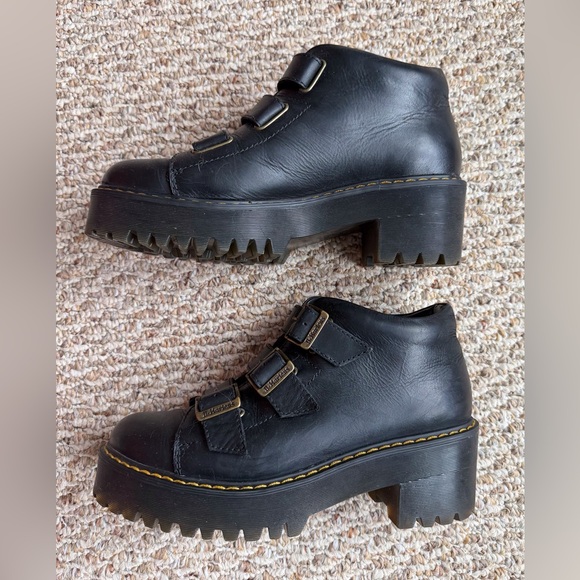 Dr. Martens Black Coppola Booties with Triple Straps - Picture 2 of 7
